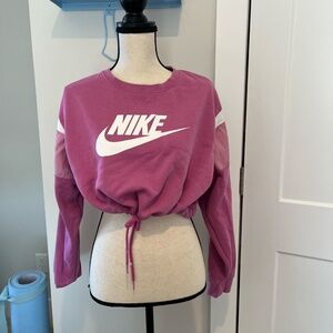 Pink Cropped Nike Sweatshirt/Size M